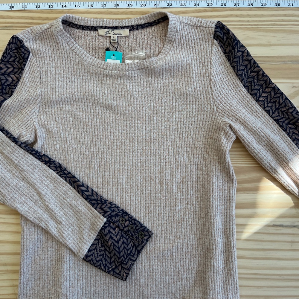 Les Serein Mixed Media Top